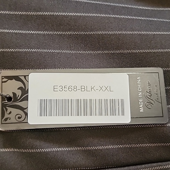 vfshow-Blk/white long sleeved A line pin striped dress Size XXL. NWT. - Picture 4 of 12